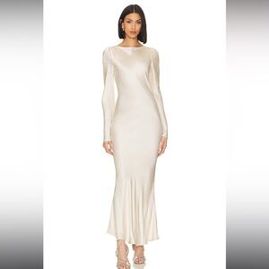 Stone Cold Fox Silk Maxi Dress